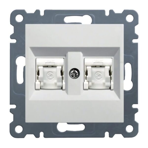 Lumina - RJ45 Cat.6 FTP Duplo - Branco Hager