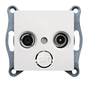 Lumina - Tomada TV+FM Passagem - Branco Hager