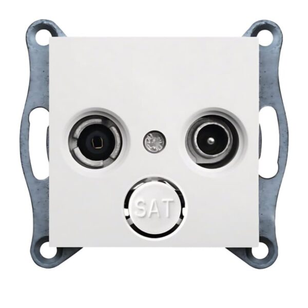 Lumina - Tomada TV+FM Passagem - Branco Hager