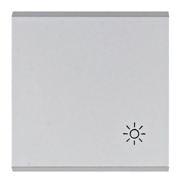 Lumina - Tecla Símbolo Luz - Branco/Prata Hager - Image 2