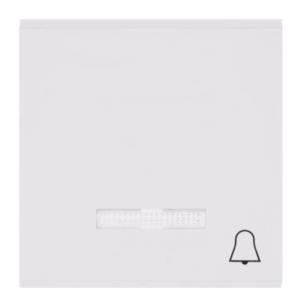 Lumina - Tecla C/Visor Campainha - Branco/Prata Hager