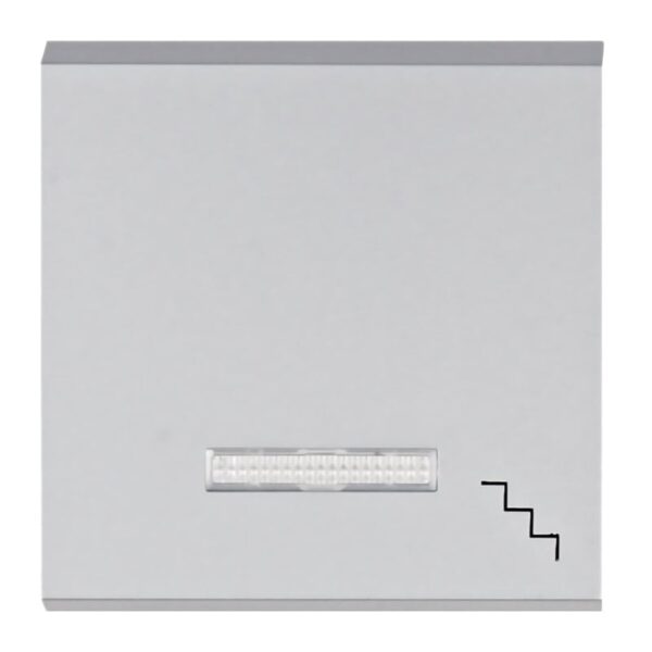 Lumina - Tecla C/Visor Escadas - Branco/Prata Hager - Image 2