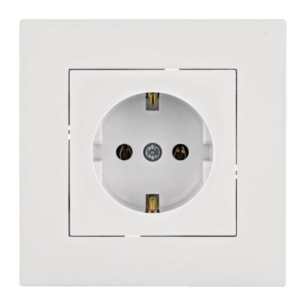 Lumina - Intense Tomada Schuko + Quadro - Branco Hager