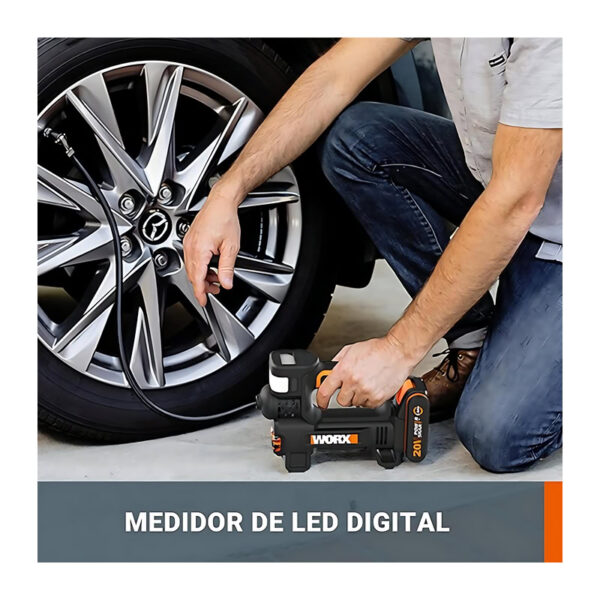 Inflador e lanterna 2 em 1 20V, .incl Bateria Worx - Image 2