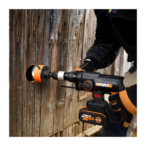 Martelo Perfurador Sem Escovas PowerShare 2.0 J de 20 V, .incl Pilhas Worx - Image 6
