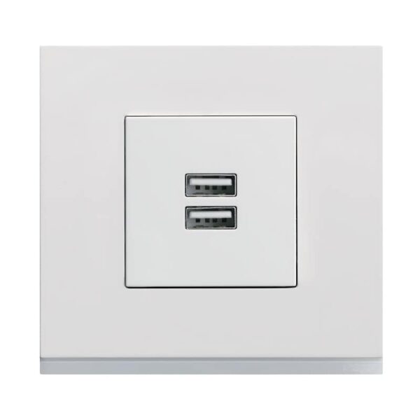 Gallery 2M Tomada USB Carreg. 3A Hager - Image 2