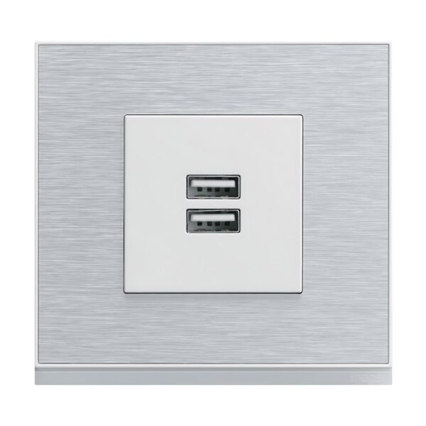 Gallery 2M Tomada USB Carreg. 3A Hager - Image 3