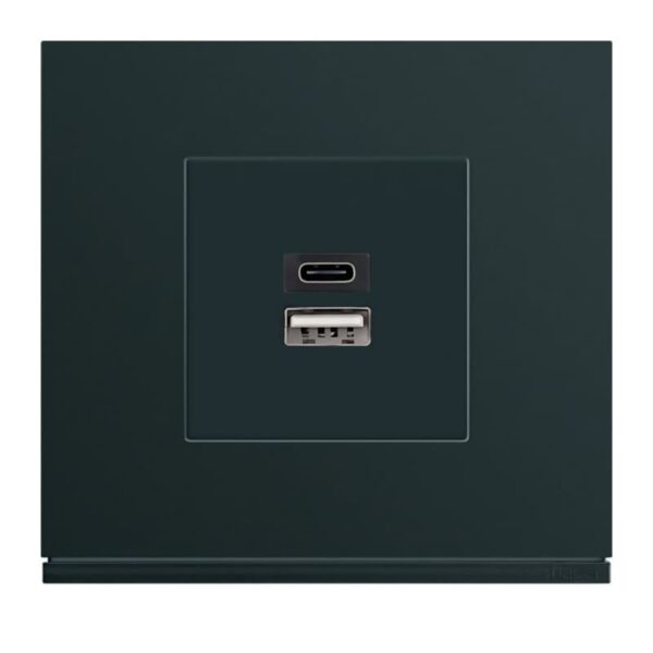 Gallery 2M Tomada USB A+C Carreg. 3A Hager - Image 4