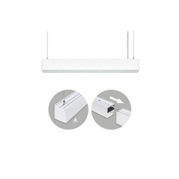 Linea Led Suspensa Branco 60cms 20W 1600lm
