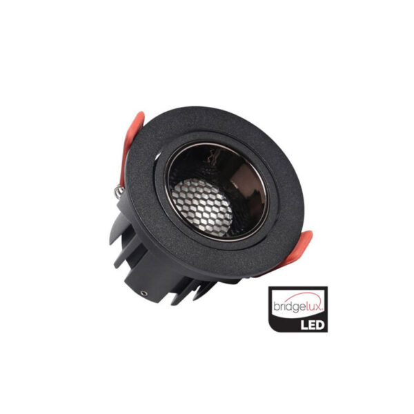Foco Encastrar Preto Led Orientável Selecionável(5w/8w/12w) 3CCT 130lm/w Chip BRIDGELUX