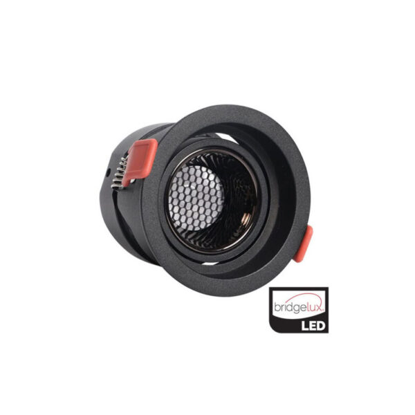 Foco Encastrar Preto Led Recuado Orientável Selecionável(5w/8w/12w) 3CCT 130lm/w Chip BRIDGELUX