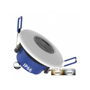 Downlight Redondo Branco 6W IP66 135lm/w DIMÁVEL 2CCT Chip Led OSRAM