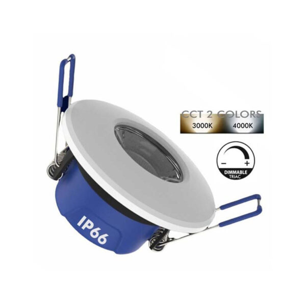 Downlight Redondo Branco 6W IP66 135lm/w DIMÁVEL 2CCT Chip Led OSRAM - Image 4