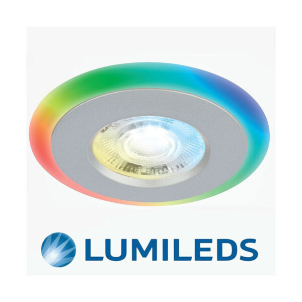 Downlight Redondo Fixo 6W Chip Led Lumileds IP44 RGB+CCT Dimável + Comando 520lm - Image 3