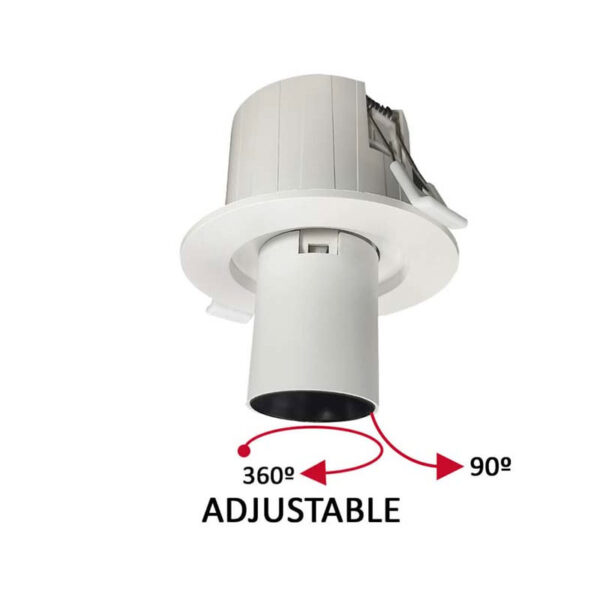 Spot Periscópico Orientável Redondo Branco 6W 3CCT 600Lm - Image 6
