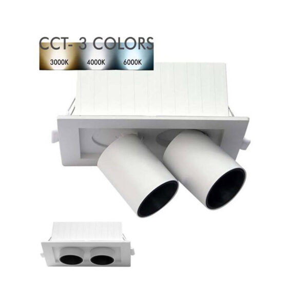 Spot Periscópico Orientável Duplo Branco 6+6W 3CCT
