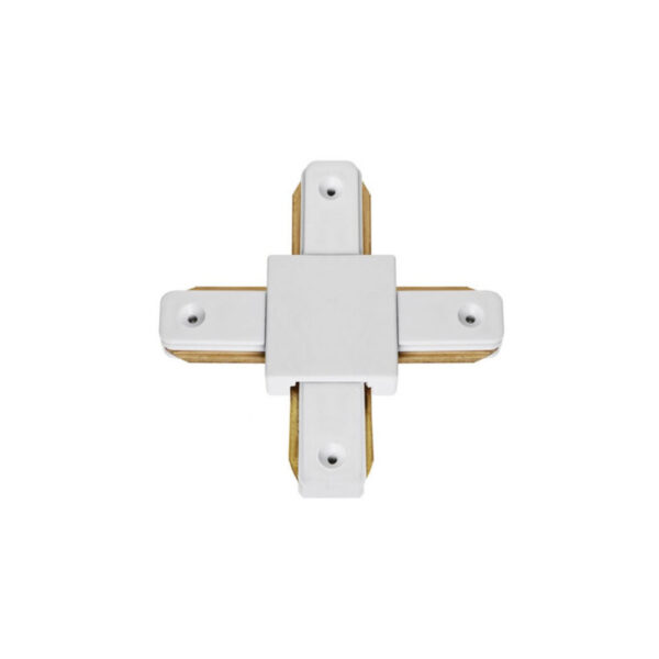 Conector em X Branco Calha Monofásica