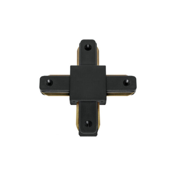 Conector em X Preto Calha Monofásica