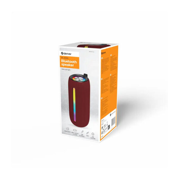 Coluna Bluetooth Portátil RGB TWS/BAT/SD/MP3/USB DENVER - BTL-360BD - Image 4
