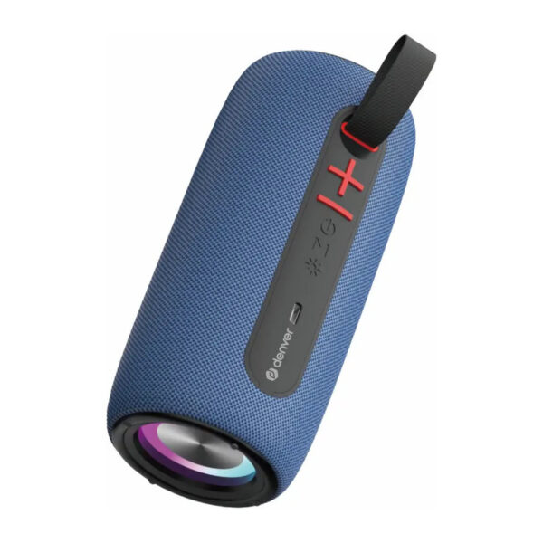 Coluna Bluetooth Portátil RGB TWS/BAT/SD/MP3/USB DENVER - BTL-360BU - Image 2
