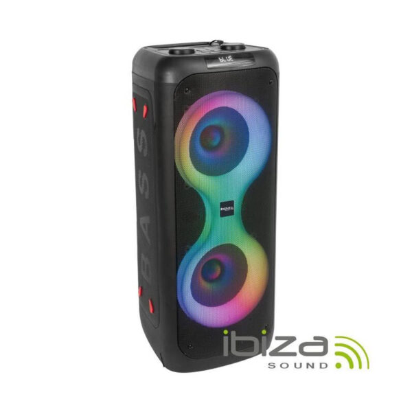 Coluna Amplificada 2x8" 700W USB/SD/AUX/BT LED TWS IBIZA - COLUMBA700
