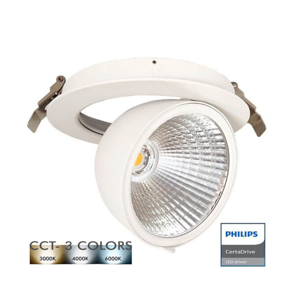 Downlight COB Led Embutir (Nose) 30W 3CCT 100lm/w Drive PHILIPS