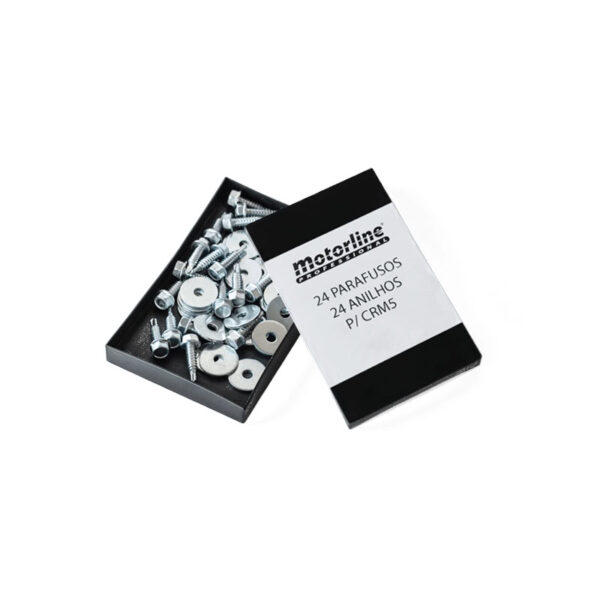 Caixa com 24 Parafusos e 24 Anilhos para 4m de Cremalheira CRM5 Motorline - MCP24