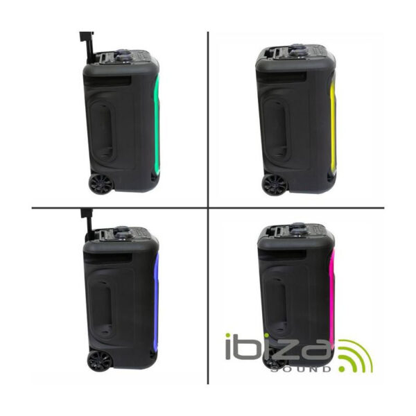 Coluna Amplificada 12" 800W 1 MIC USB/BT/SD/AUX TWS IBIZA - MOBILE800 - Image 3