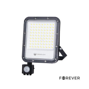 Foco LED 50W C/ Sensor 230V 4000K 7500lm IP65 Preto FOREVER