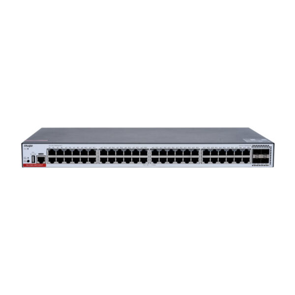 Ruijie Switch Cloud Gerenciável L3 com 48 PoE RJ45+4 SFP+ +1MGMT+1 Consola+1 USB - RG-CS83-48GT4XS-P