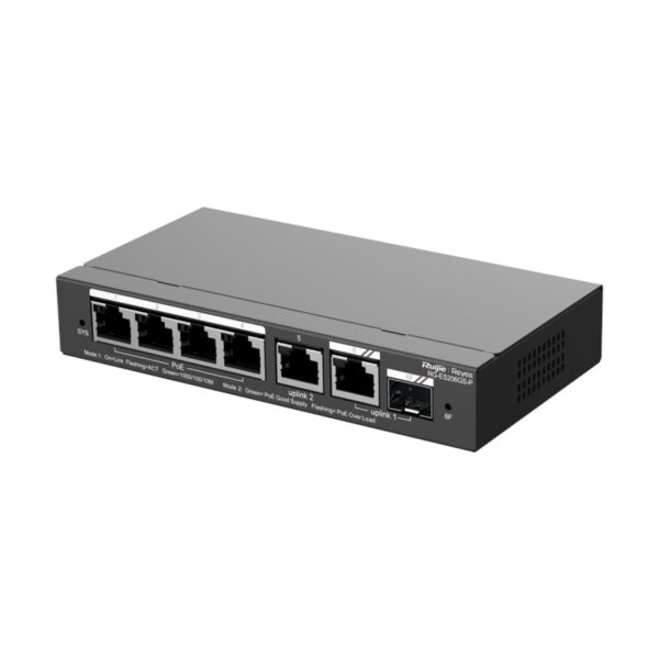 Reyee Switch PoE Cloud com 4 PoE+2 Rj45+1 SFP Combo - RG-ES206GS-P - Image 4