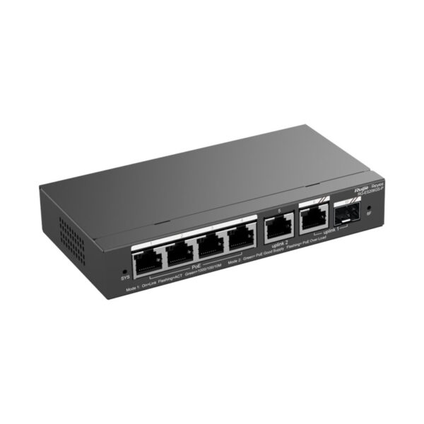 Reyee Switch PoE Cloud com 4 PoE+2 Rj45+1 SFP Combo - RG-ES206GS-P - Image 3
