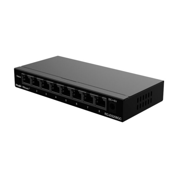 Reyee Switch Cloud com 8 RJ45 10/100/1000 Mbps - RG-ES208GC