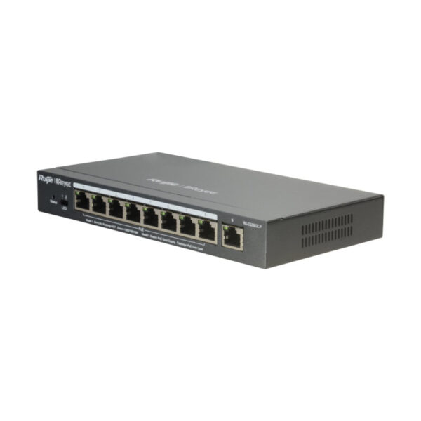 Reyee Switch PoE Gerível na Nuvem com 8 PoE+ RJ45 10/100/1000 Mbps+RJ45 10/100/1000 Mbps uplink - RG-ES209GC-P - Image 2