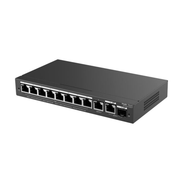 Reyee Manageable Cloud PoE Switch com 8 PoE+2 Uplink RJ45+1 SFP Combo - RG-ES210GS-P - Image 3