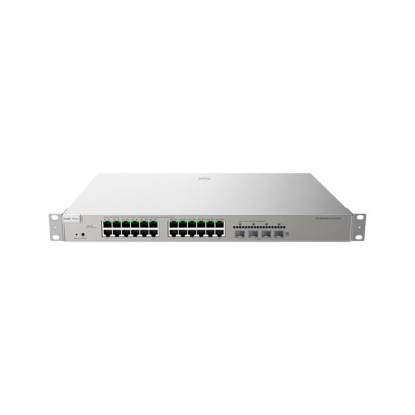 Reyee Switch PoE Cloud Layer 3 com 24 RJ45 10/100/1000 Mbps+4 SFP+ - RG-NBS5200-24GT4XS-P