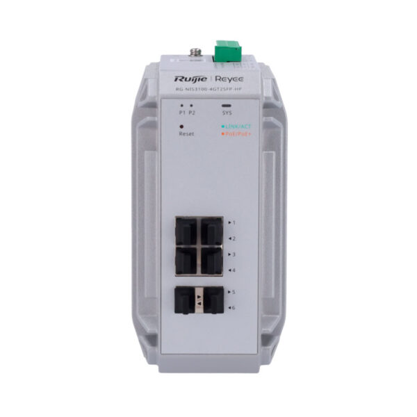 Reyee Switch Industrial PoE Cloud Capa 2 com 4 RJ45 10/100/1000 Mbps+2 Portas SFP - RG-NIS3100-4GT2SFP-HP - Image 3