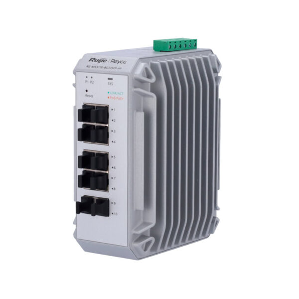 Reyee Switch Industrial PoE Cloud Capa 2 com 8 RJ45 10/100/1000 Mbps+2 Portas SFP - RG-NIS3100-8GT2SFP-HP