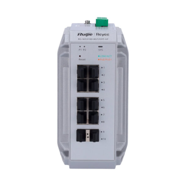 Reyee Switch Industrial PoE Cloud Capa 2 com 8 RJ45 10/100/1000 Mbps+2 Portas SFP - RG-NIS3100-8GT2SFP-HP - Image 3