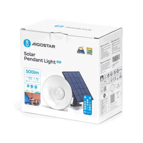 Candeeiro Suspenso Solar LED 50W IP65 - SOLARLIGHT-16 - Image 2