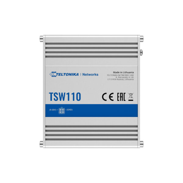 Teltonika Switch não Gerenciável Industrial com 5 Ethernet RJ45 10/100/1000Mbps - TK-TSW110