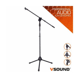 Suporte P/ Microfone Profissional VSOUND - TRIPEMIC03A