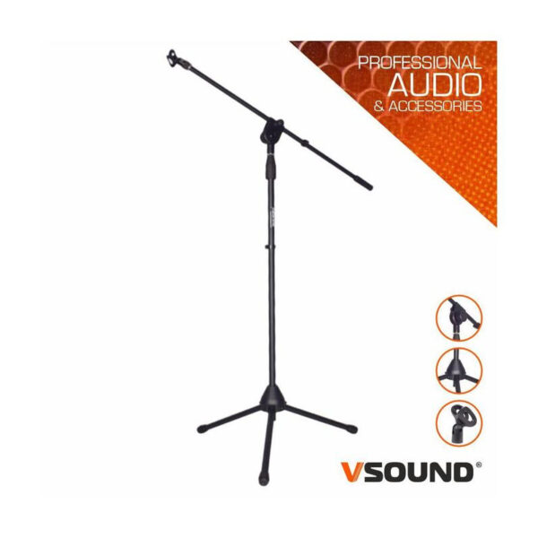 Suporte P/ Microfone Profissional VSOUND - TRIPEMIC03A