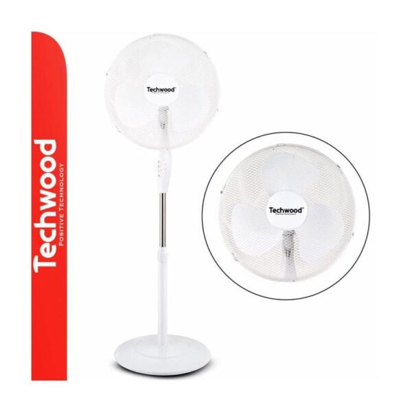 Ventoinha De Pé Ø40cm Preto/Branco TECHWOOD - TVE-499 - Image 3