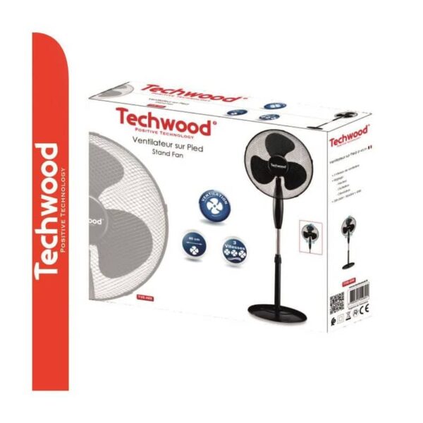 Ventoinha De Pé Ø40cm Preto/Branco TECHWOOD - TVE-499 - Image 2