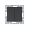 Lumina - Comutador de Escada Duplo - Branco/Prata/Preto Hager - Image 3