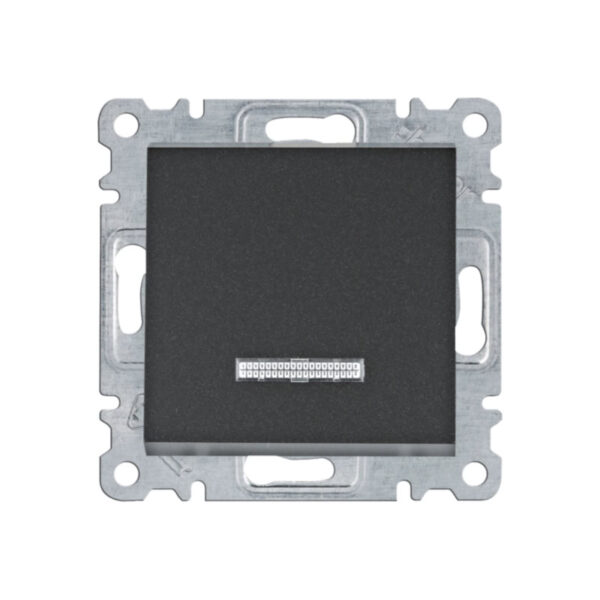 Lumina - Interruptor Simples C/Sinaliz - Branco/Prata/Preto Hager - Image 3