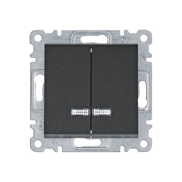 Lumina - Comutador Lustre C/Sinaliz - Branco/Prata/Preto Hager - Image 3