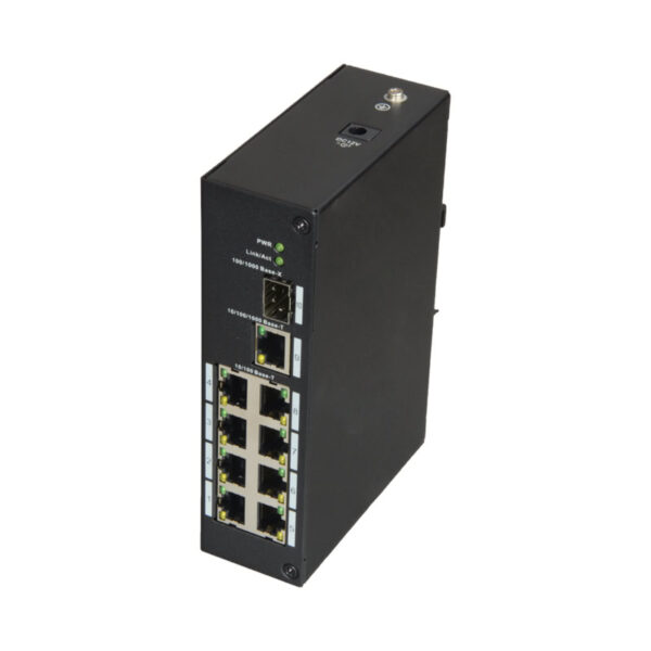 Switch Industrial X-Security com 8 RJ45+1 Uplink GIGA+1 SFP - XS-SW09-C-DIN