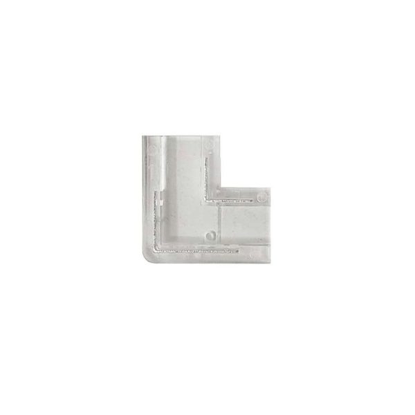 Kit 10 unid. Conector De União L Transparente Para Fita LED – COB + SMD – 8mm – IP20
